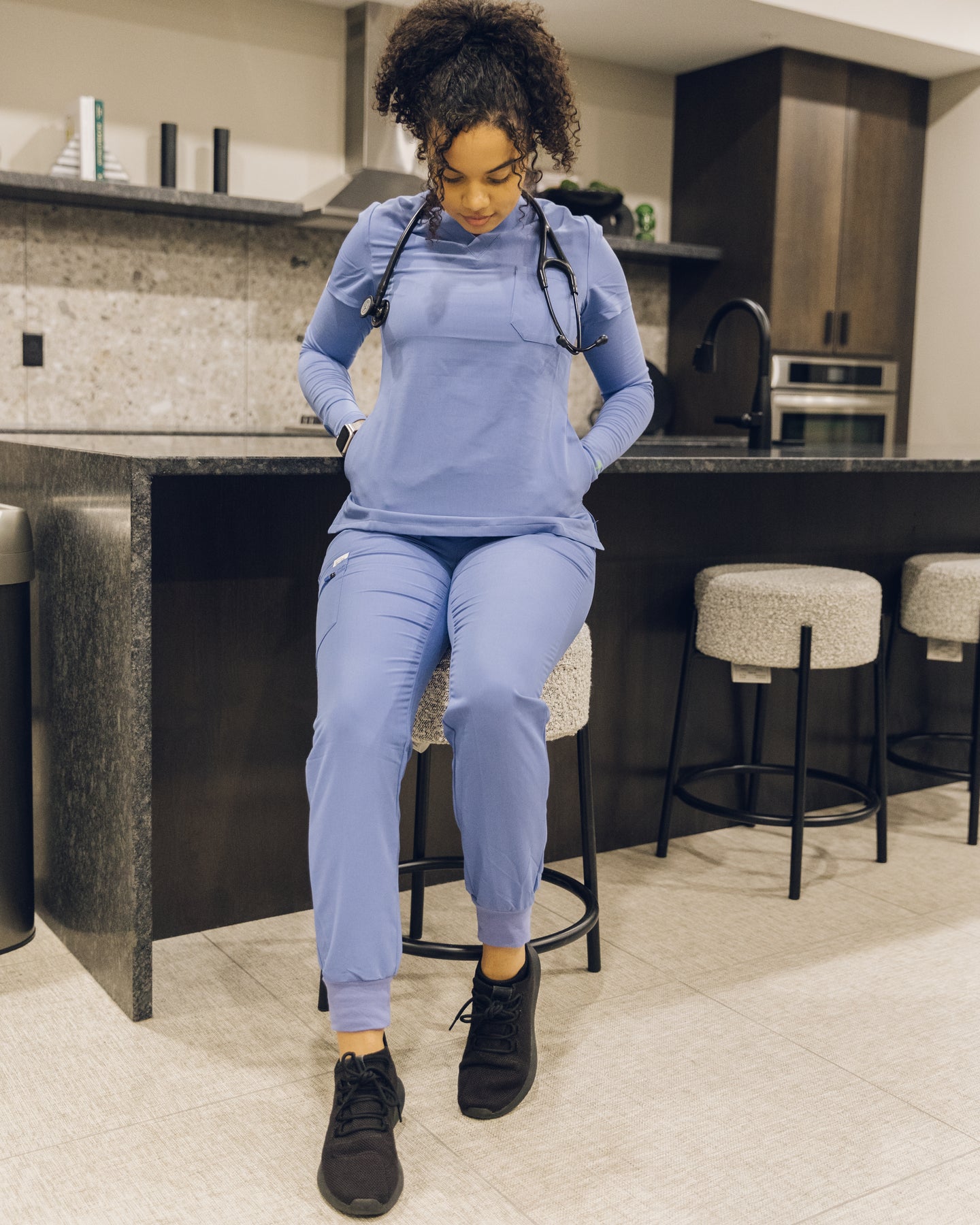 ceil blue scrub dress Women's Medical Scrub Dress | Navy Blue